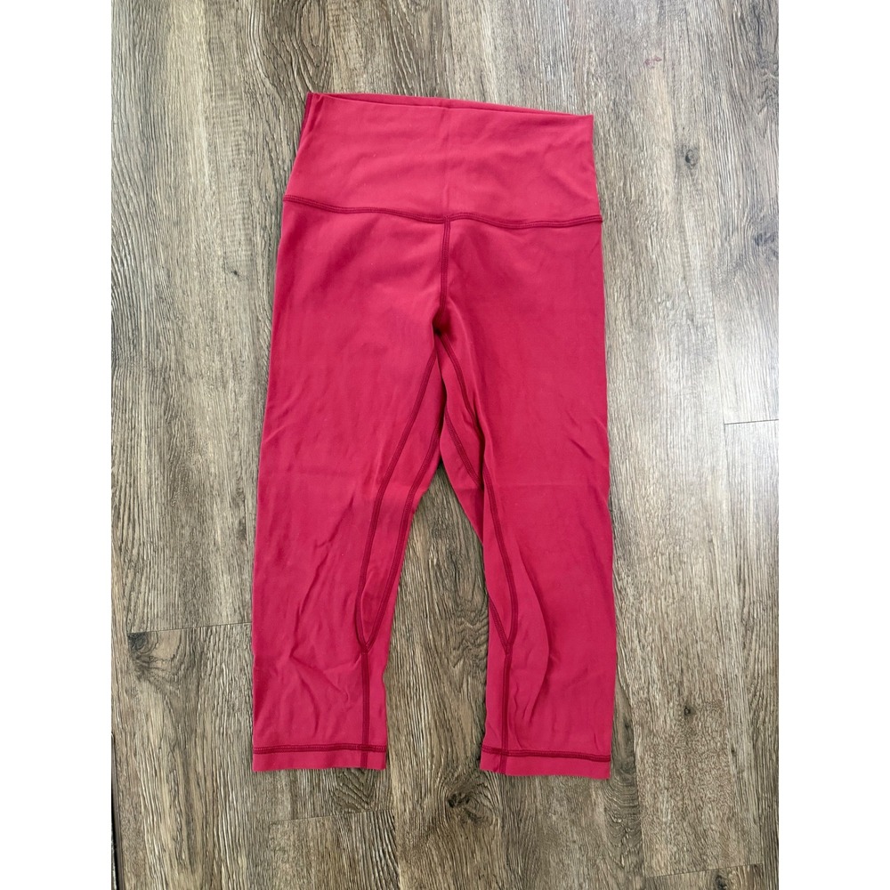 Lululemon Align High-Rise Crop 21 Red Nulu Yoga‎ Leggings Size 6